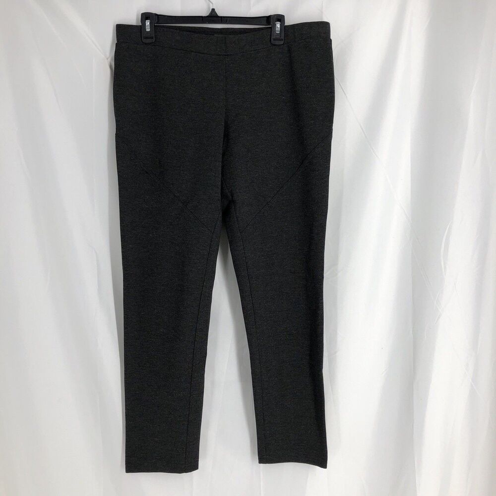 Pure Amici Pull on Pointe Pants Size XL Black Straight Leg Stretch Tummy Control